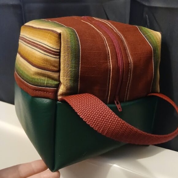 New Zippy Cosmetics Toiletries Travel Bags X-large Faux Leather & Fabric western - Picture 6 of 16